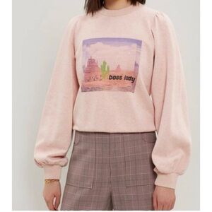 GANNI Boss Lady Crewneck